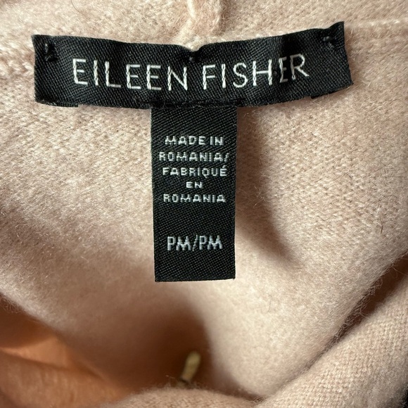 Eileen Fisher Women's Petite Sz PM 100% Cashmere Turtleneck Pullover Sweater - Picture 3 of 4